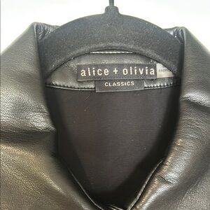 Alice + Olivia Black faux Leather Dress